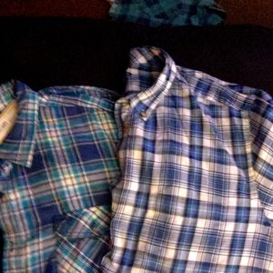 Two very very nice flannel button up t-shirts